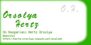 orsolya hertz business card